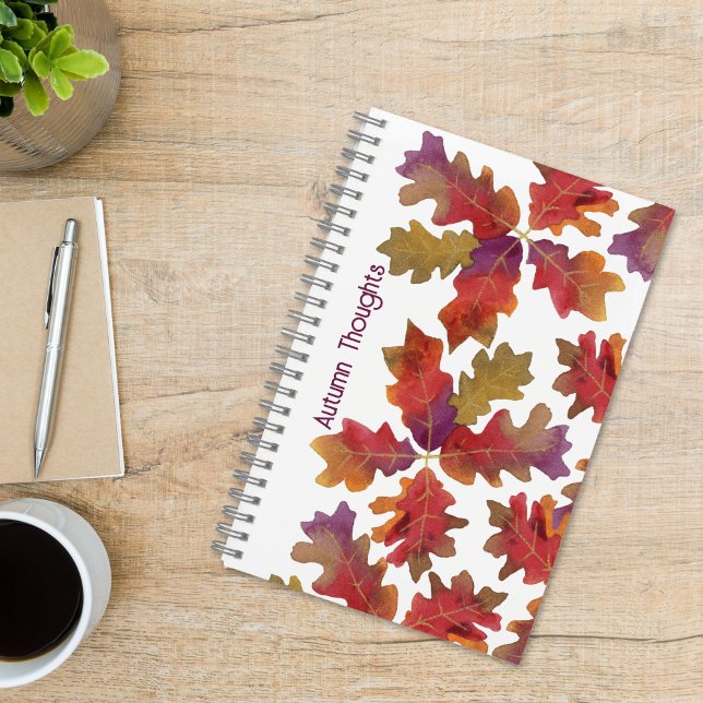 Autumn Thoughts Colorful Oak Leaf Journal (Creator Uploaded)