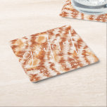 Autumn Tie Dye | Thanksgiving Friendsgiving  Square Paper Coaster<br><div class="desc">When you are preparing to host a holiday gathering, cocktail party or dinner, our autumn coasters will add a fun and festive touch to your table. Design your own coasters to make your parties truly unique. Our modern autumn design will add the perfect touch to your holiday table. Add your...</div>