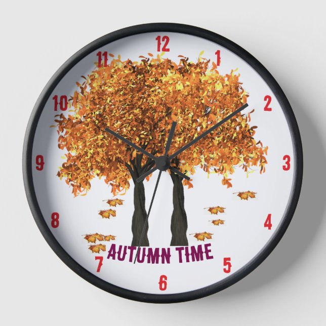 Autumn Time  Kitchen Clock (Front)