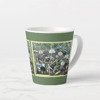 Autumn Toadstools with Gnome Green Latte Mug