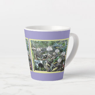Autumn Toadstools with Gnome Lilac Latte Mug