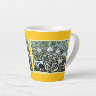 Autumn Toadstools with Gnome Yellow Latte Mug