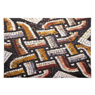 Autumn Toned Roman Mosaic Cloth Placemat
