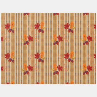 Autumn Treasures Acorn & Leaf Plaid Rug