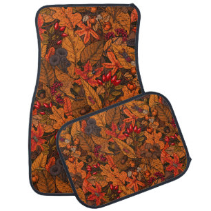 Autumn treasures car floor mat