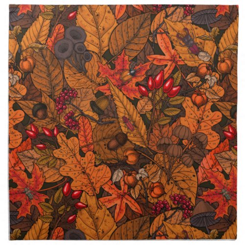 Autumn treasures cloth napkin