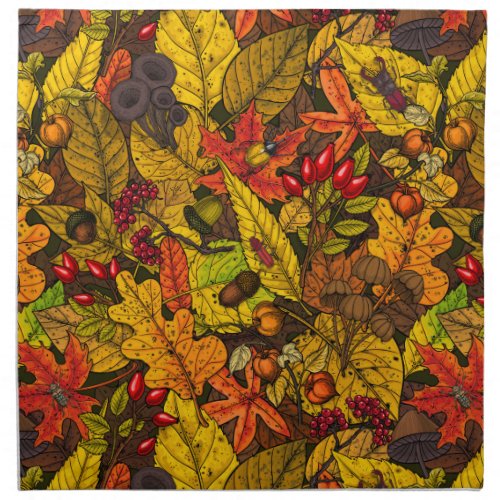 Autumn treasures cloth napkin