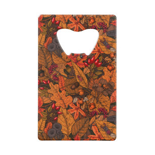 Autumn treasures credit card bottle opener