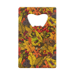Autumn treasures credit card bottle opener