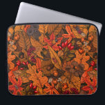 Autumn treasures laptop sleeve<br><div class="desc">Hand-drawn autumn pattern featuring mushrooms, various berries,  fallen leaves and bugs</div>