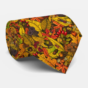 Autumn treasures neck tie