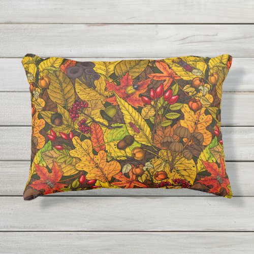Autumn treasures outdoor pillow