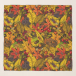Autumn treasures scarf<br><div class="desc">Hand-drawn autumn pattern featuring mushrooms, various berries, fallen leaves and bugs</div>