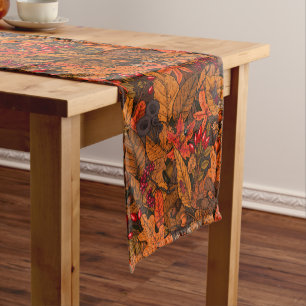 Autumn treasures short table runner
