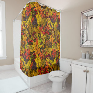 Autumn treasures shower curtain