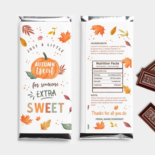 Autumn Treat Fall Appreciation Gift Hershey Bar Favors (Creator Uploaded)