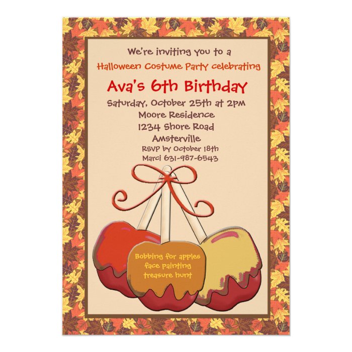 Autumn Treats Party Invitation