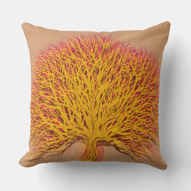 Autumn Tree #3 Throw Pillow (Front)