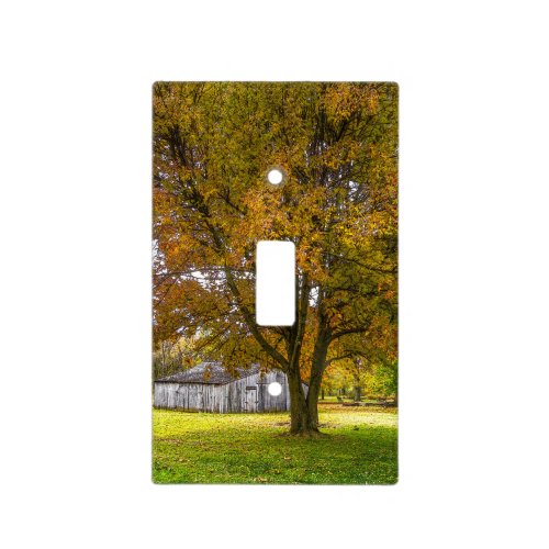 Autumn Tree And Barn Painterly Light Switch Cover