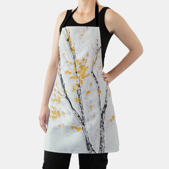 Autumn Tree Branches with Yellow Fall Leaves Apron (Insitu)