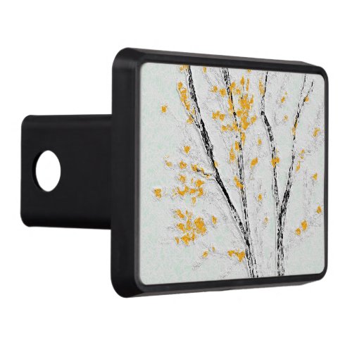 Autumn Tree Branches with Yellow Fall Leaves Hitch Cover