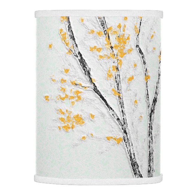 Autumn Tree Branches with Yellow Fall Leaves Lamp Shade (Right)