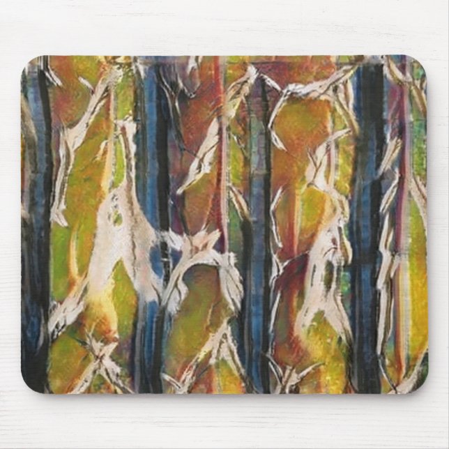 Autumn Tree Camo abstract Mouse Pad (Front)