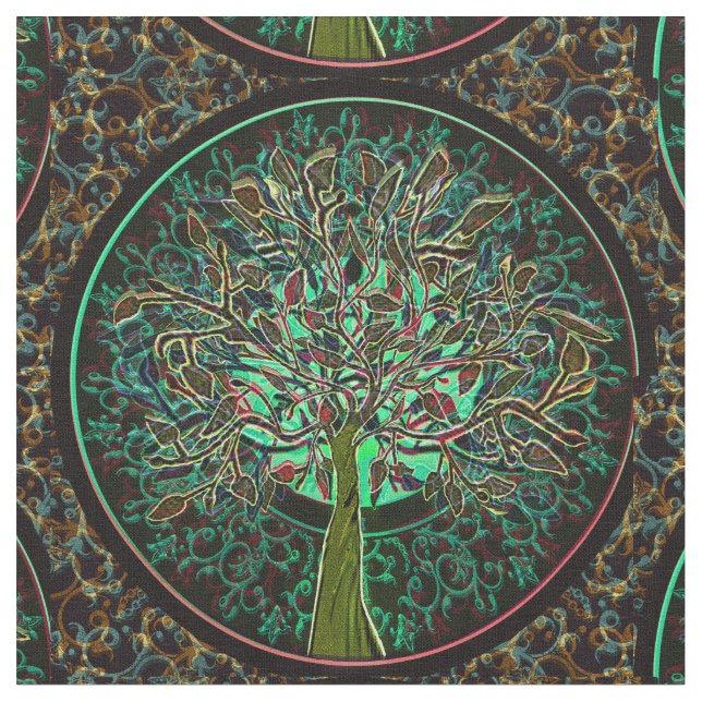 Autumn Tree Fabric (Close Up)