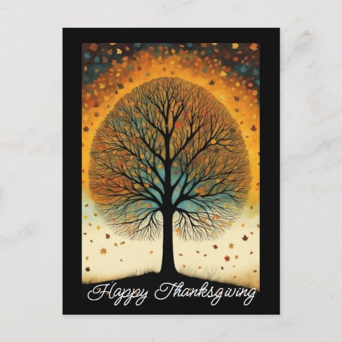 Autumn Tree Fine Art Holiday Thanksgiving Postcard