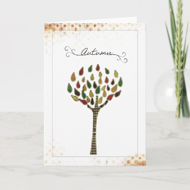 autumn tree holiday card (Front)