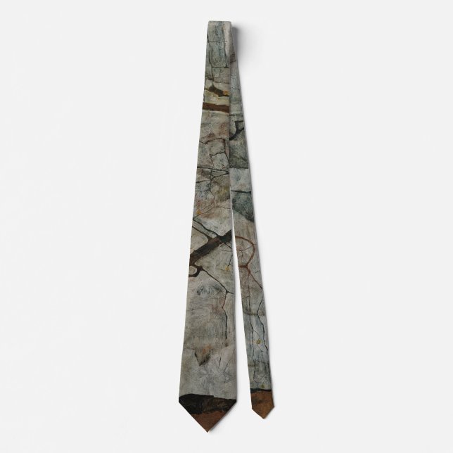 Autumn Tree in Movement by Egon Schiele Neck Tie (Front)
