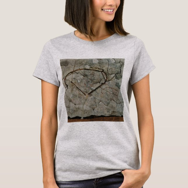 Autumn Tree in Movement by Egon Schiele T-Shirt (Front)
