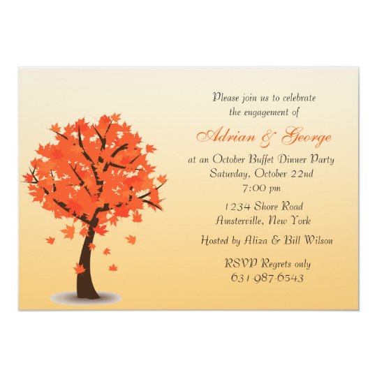 Autumn Tree Invitation | Zazzle.com