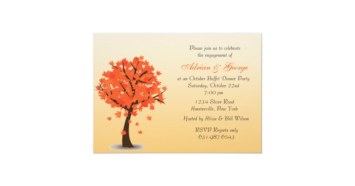 Autumn Tree Invitation | Zazzle.com