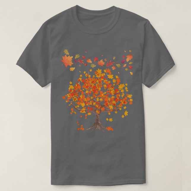 Autumn Tree Leaves Nature Forest Fall65 T-Shirt (Design Front)