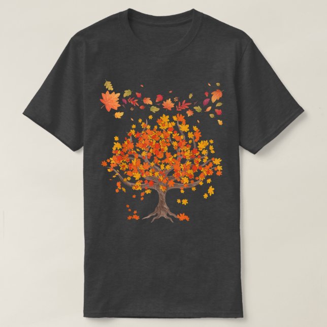 Autumn Tree Leaves Nature Forest Fall69 T-Shirt (Design Front)