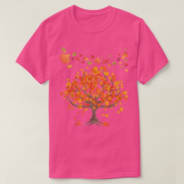 Autumn Tree Leaves Nature Forest Fall 68 T-Shirt (Design Front)
