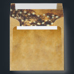 Autumn Tree & Lights Faux Parchment Square Wedding Envelope<br><div class="desc">This beautiful square envelope features a rustic or vintage style with a faux parchment print,  making it look like aged paper. Inside the back flap you can see the branches of an autumn tree decorated with strings of lights peeking out. The back flap has a printed return address.</div>