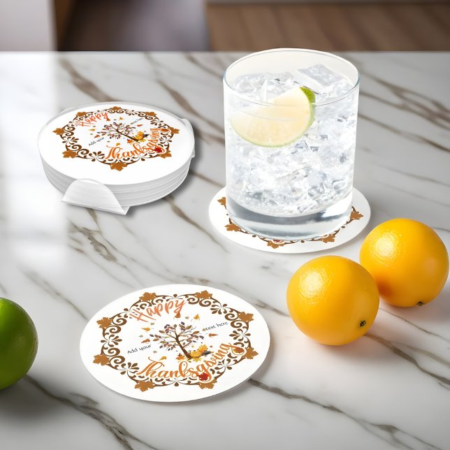 Autumn Tree Mandala Fall Foliage & Thanksgiving Coaster Set (Creator Uploaded)