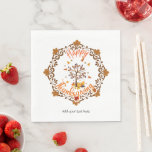 Autumn Tree Mandala Fall Foliage &amp; Thanksgiving Napkins