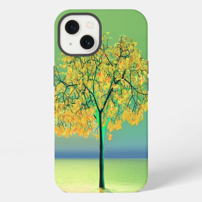 Autumn Tree Sunset Iphone Case (Back)