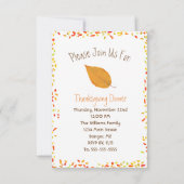 Autumn Tree Thanksgiving Save the Date (Back)