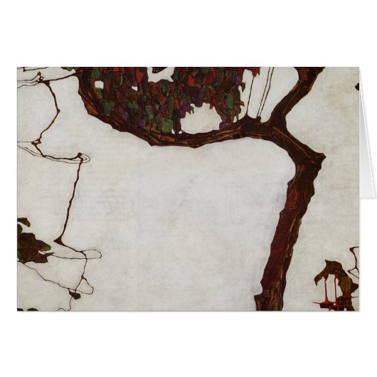 Autumn Tree with Fuchsias Cards (Front Horizontal)
