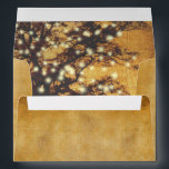 Autumn Tree with Lights Faux Parchment Wedding Envelope<br><div class="desc">This beautiful envelope features a faux parchment print,  making it look like aged paper. Inside the back flap you can see the branches of an autumn tree decorated with strings of lights peeking out. The back flap has a printed return address.</div>