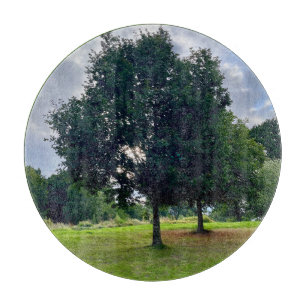 Autumn trees cutting board