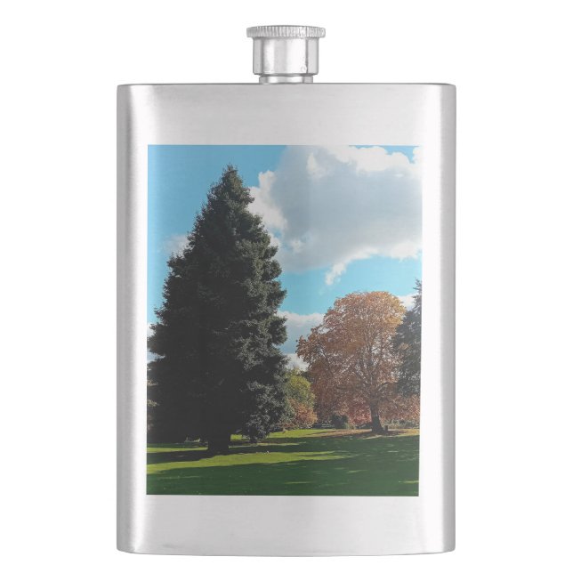 Autumn trees flask (Front)