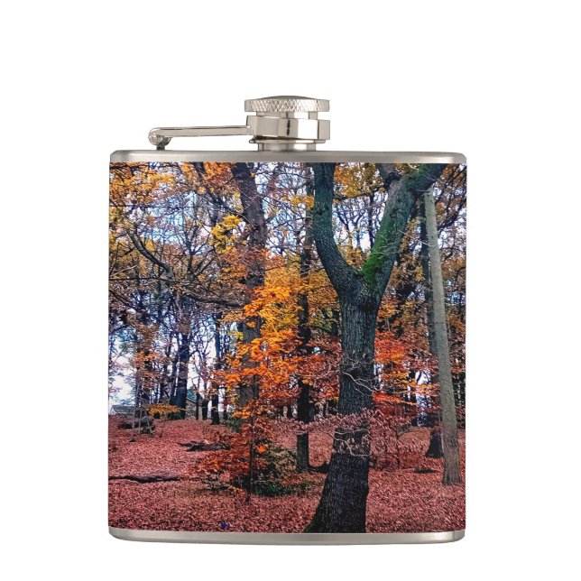 Autumn trees flask (Front)
