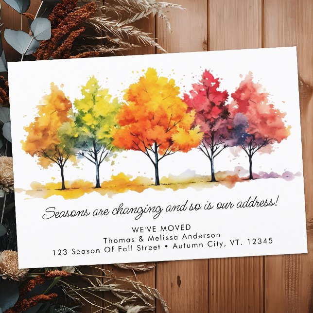 Autumn Trees New Address We've Moved Fall Moving Announcement (Creator Uploaded)