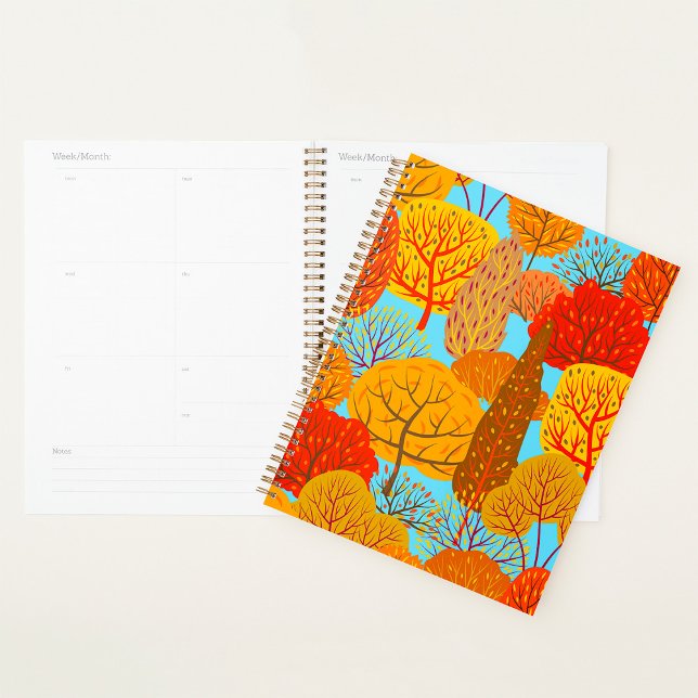 Autumn Trees Pattern Fall Foliage  Planner (Creator Uploaded)