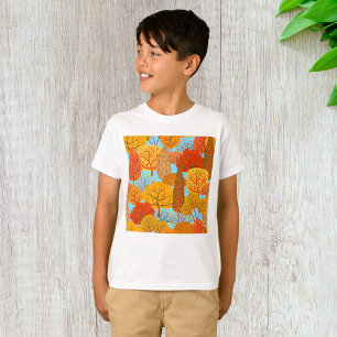 Autumn Trees Pattern Fall Foliage T-Shirt